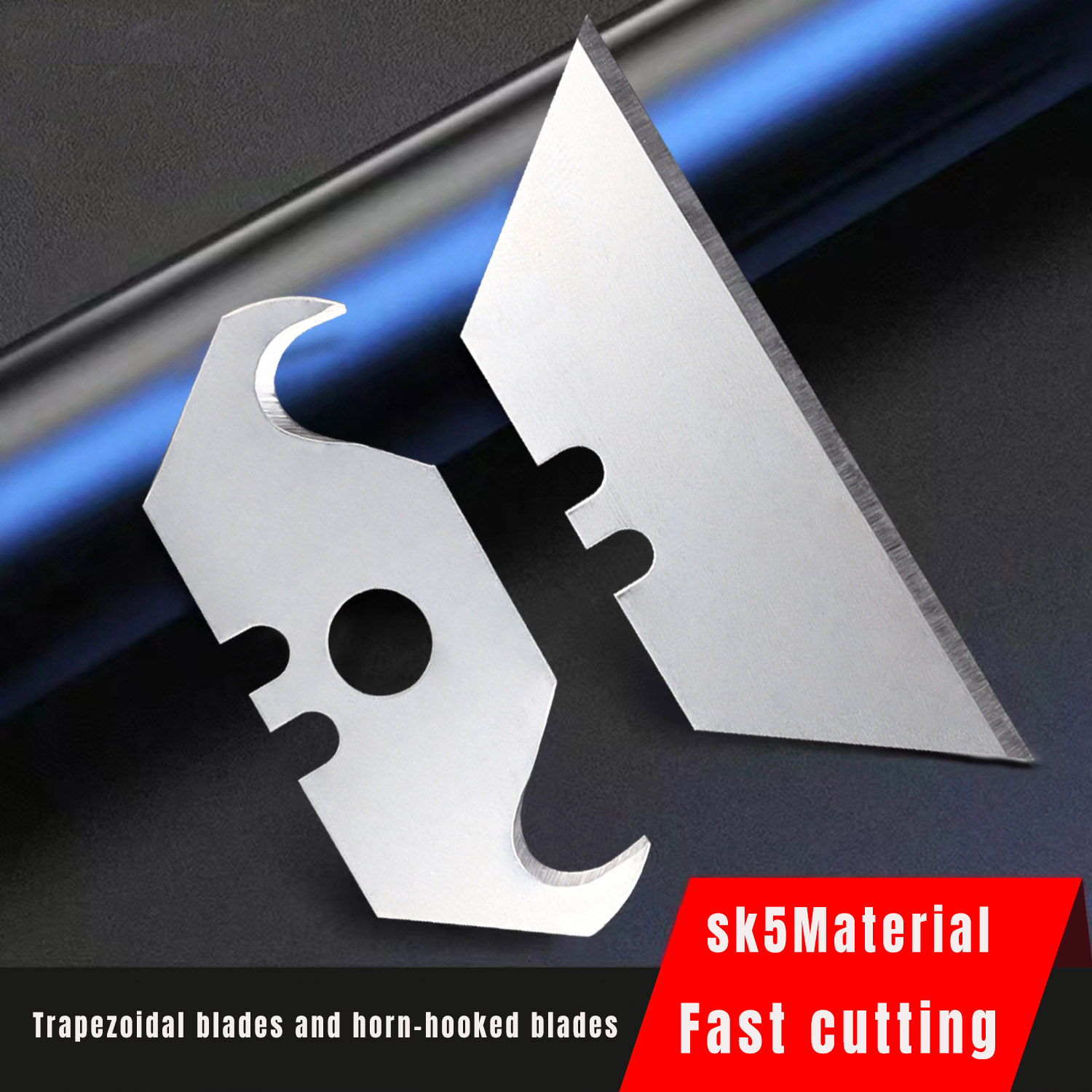 Leatherworking Equipment - Trapezoidal hook-shaped combination cutting blade, DIY/
