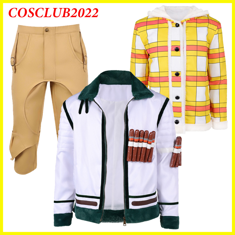 Leather Work Jacket - Smoker Luffy Cosplay Costume Coat Pants