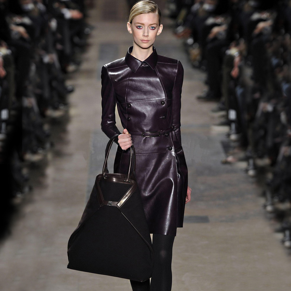 Leather Work Jacket Women'S - Double-breasted Long Leather Trench Coat Women
