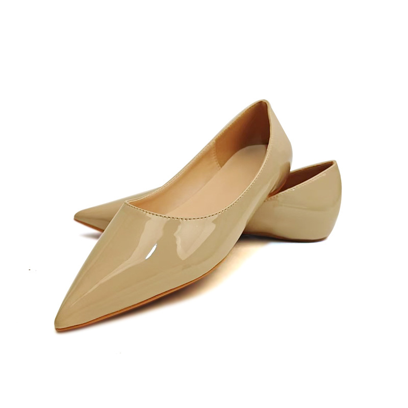 Wildes Leatherwork - Fashion Black Nude Pointed Flat Shoes