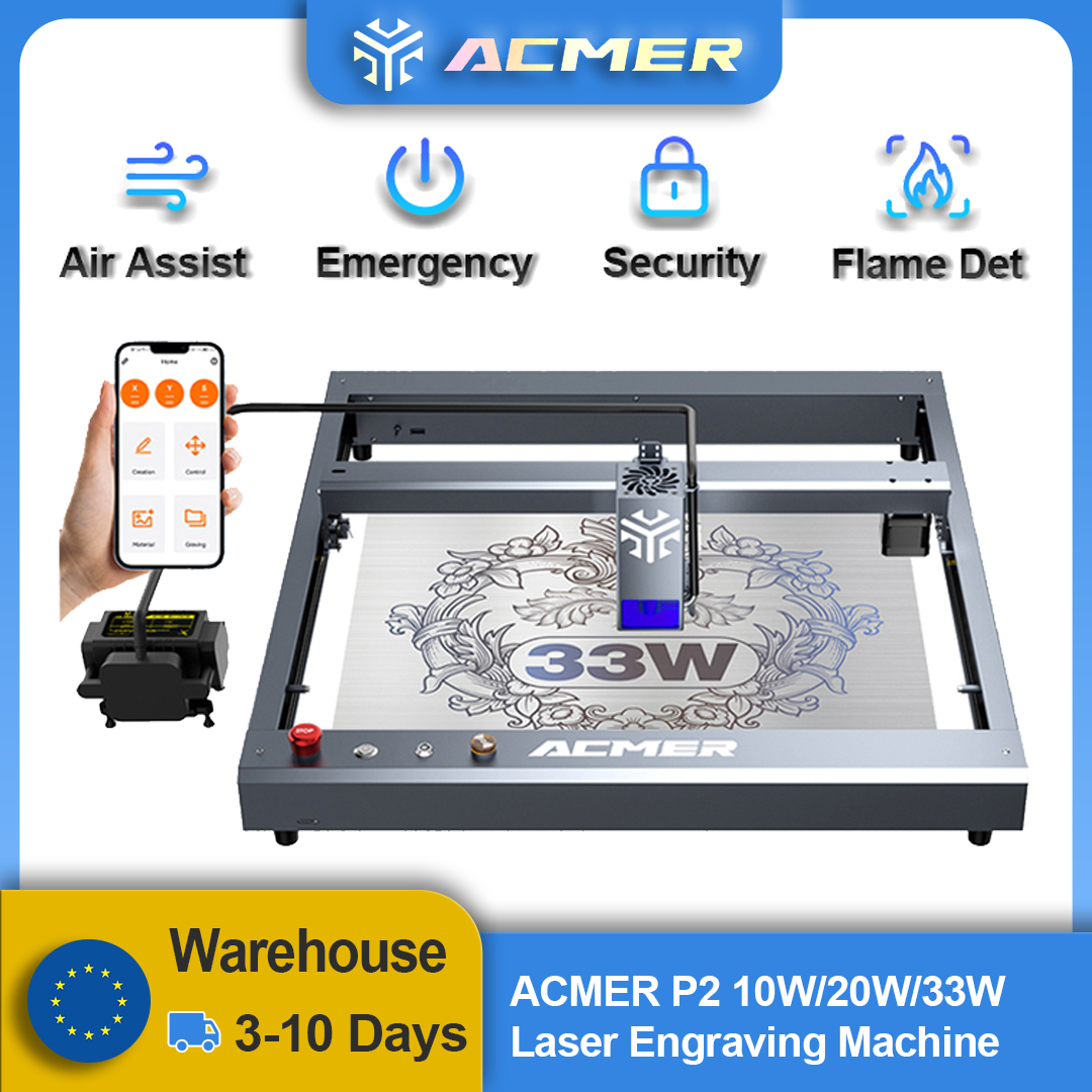 Leatherworking Equipment - ACMER P2 Laser Engraver 33W 20W
