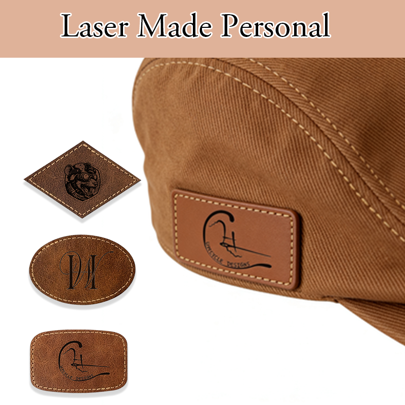 Leather Work Jacket - 20pcs Custom Logo Leatherette Hat Patches