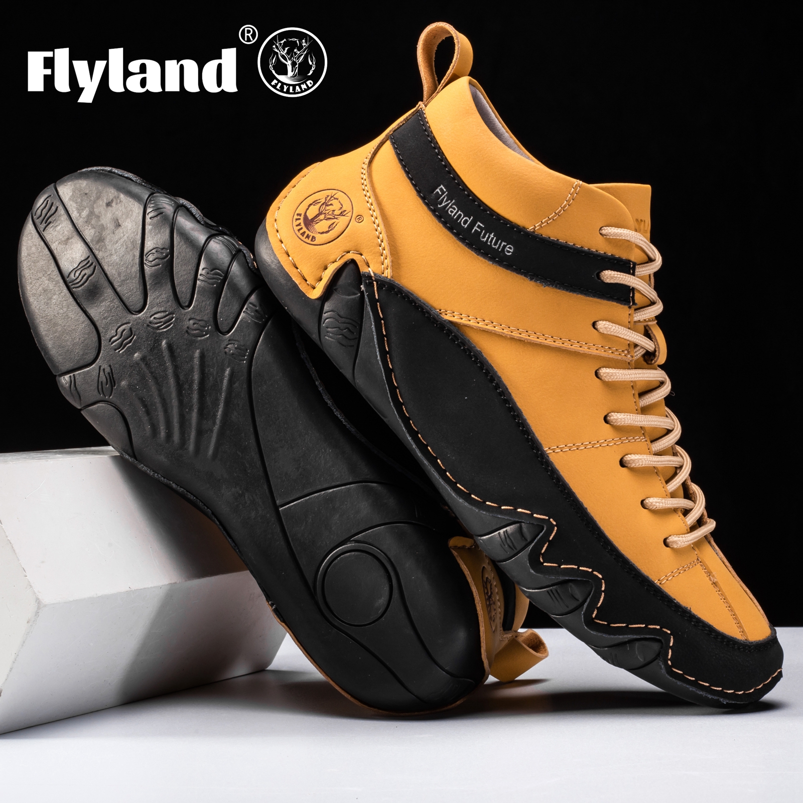 Leatherworking Classic - FLYLAND Men'S Fashion Sneaker Vintage Classical