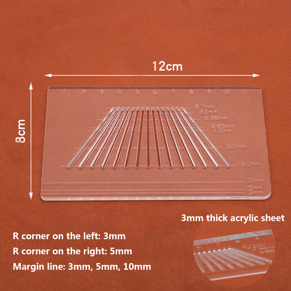 Leatherwork Ruler - Leather Punch Distance Adjustment Ruler Acrylic