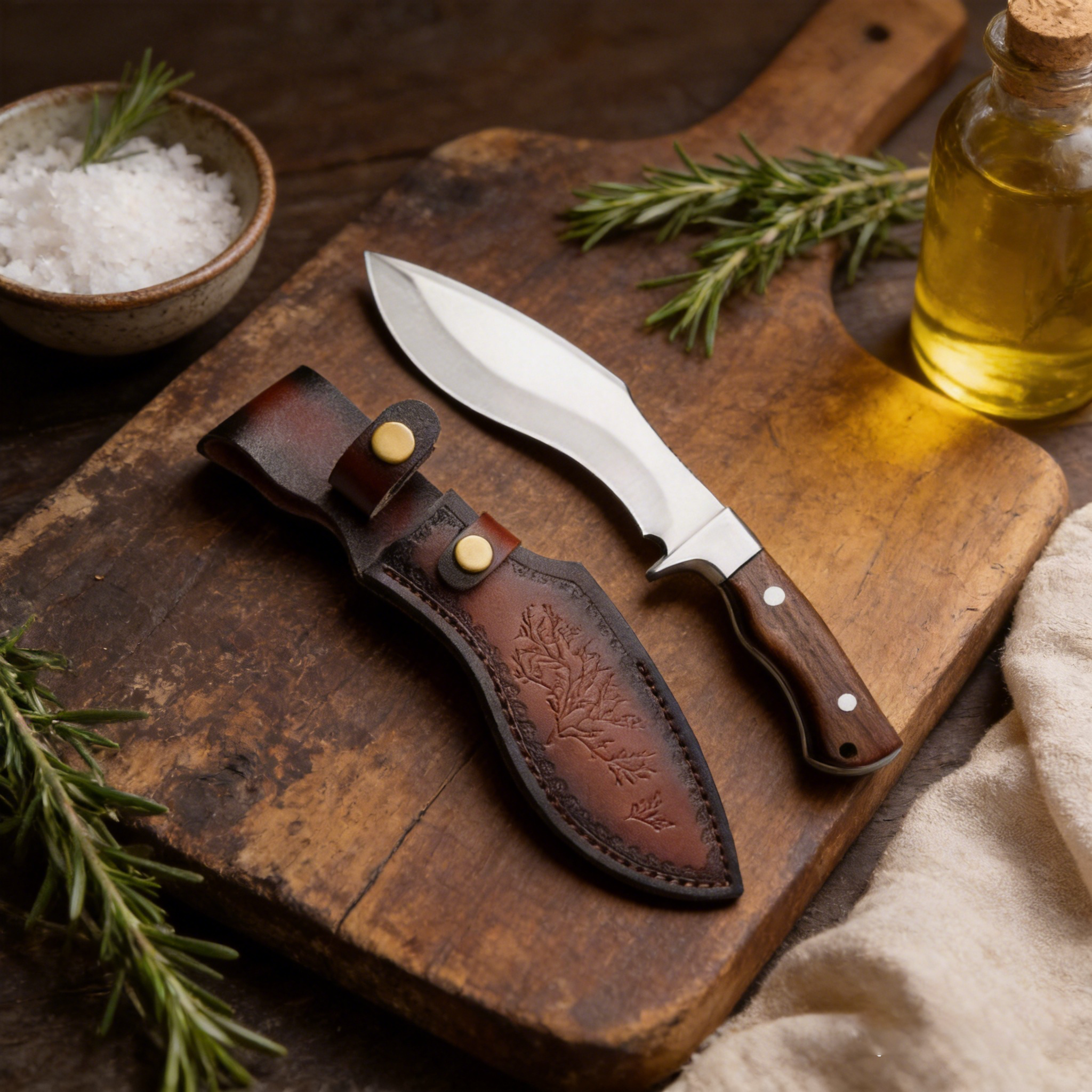 Leatherwork Knives - 2026 model kitchen knife with fixed