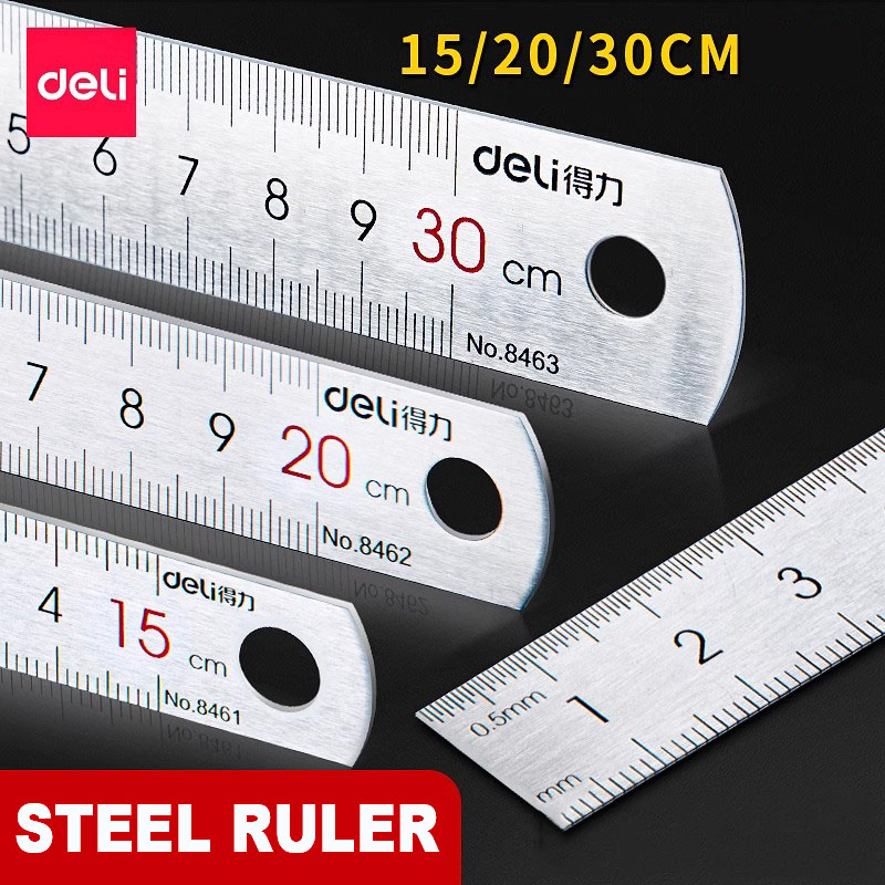 Deli Stainless Steel Ruler 15/ - Leatherwork Ruler 评论和价格