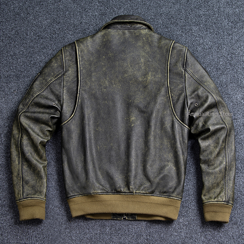 Bomber 45P Genuine Leather Jac - Leather Work Jacket 评论和价格