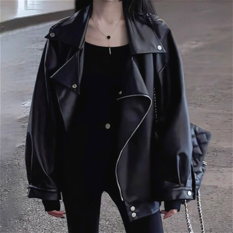 Coats Women Faux Leather Short - Leather Work Jacket Women'S 评论和价格