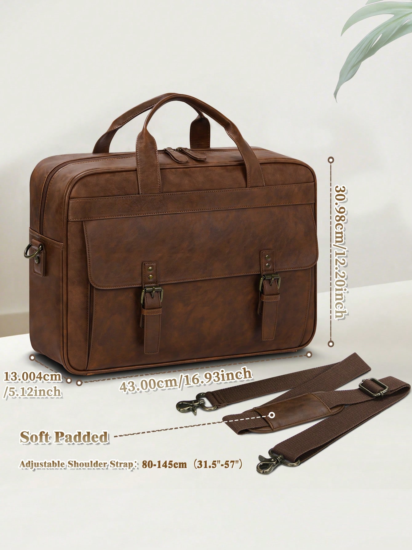 Vintage Leather Messenger Bag  - Leather Work Bag 评论和价格