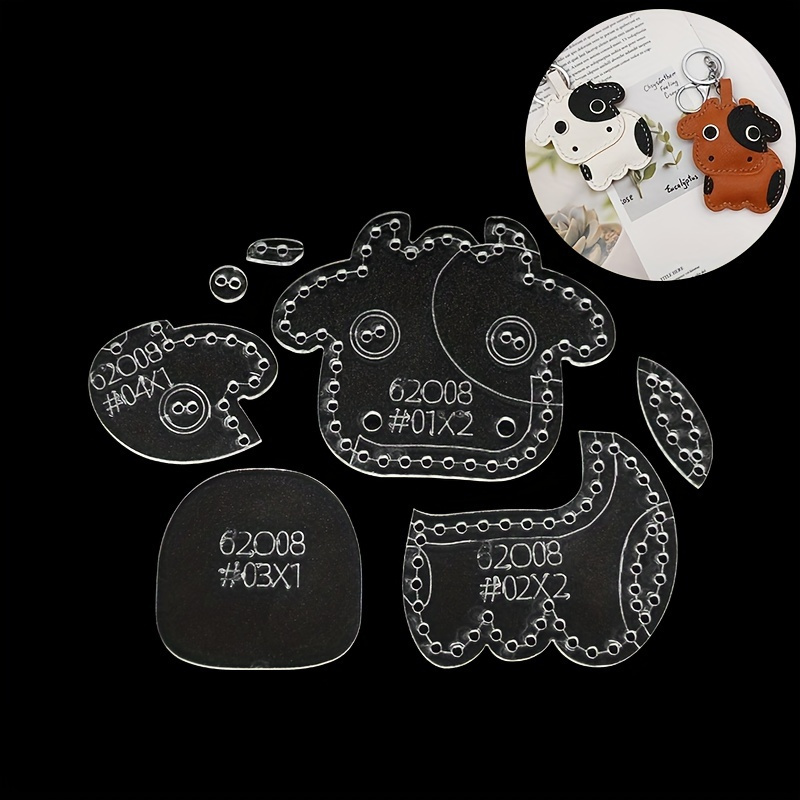 7pcs/set Cute Cartoon Cow Acry - Leatherworking Equipment 评论和价格