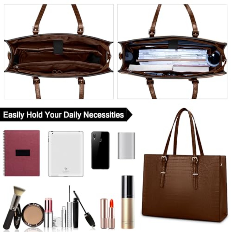 Laptop Bag for Women 15.6 Inch - Leather Work Bag 评论和价格
