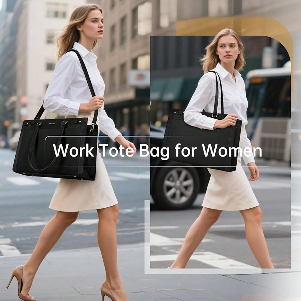 Laptop Bag For Women 15.6 Inch - Leather Work Bag 评论和价格