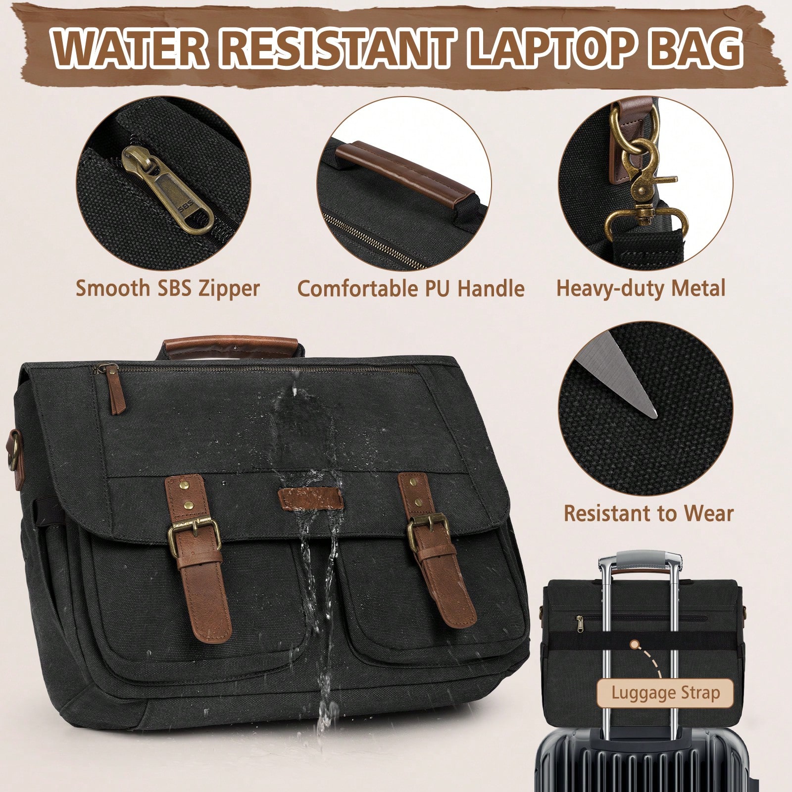 Vintage Men's Messenger Bag, 1 - Leather Work Bag 评论和价格