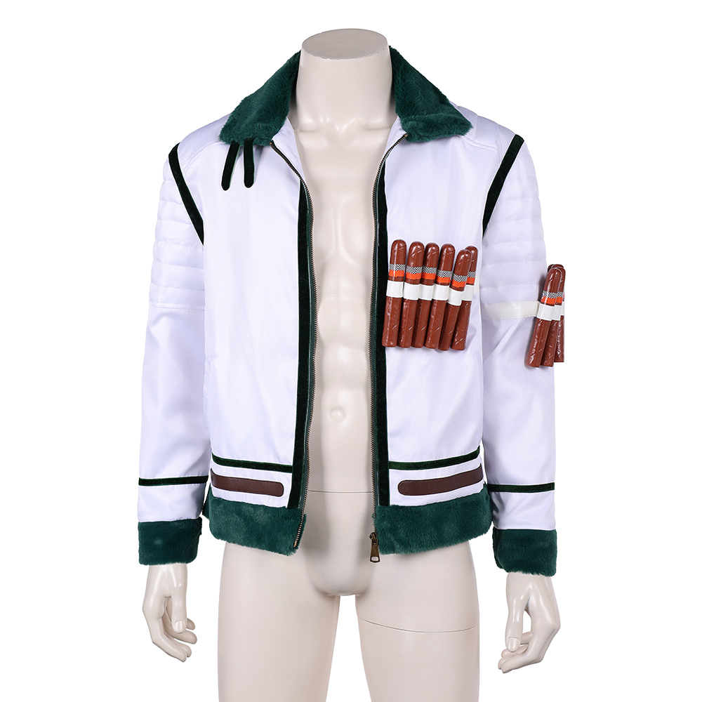 Smoker Luffy Cosplay Costume C - Leather Work Jacket 评论和价格