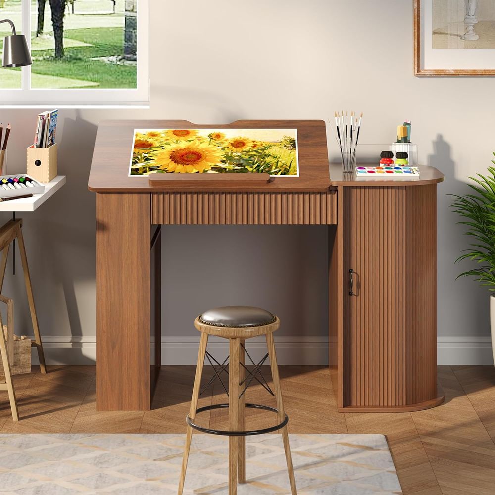 Storage Cabinet Desk with Draw - For Leather Work 评论和价格