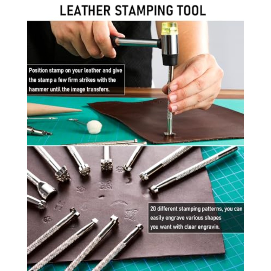 Leather Tooling Kit Leather Wo - Beginner Leatherwork Kit 评论和价格