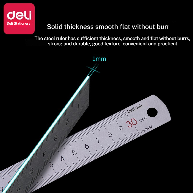 Deli Stainless Steel Ruler for - Leatherwork Ruler 评论和价格