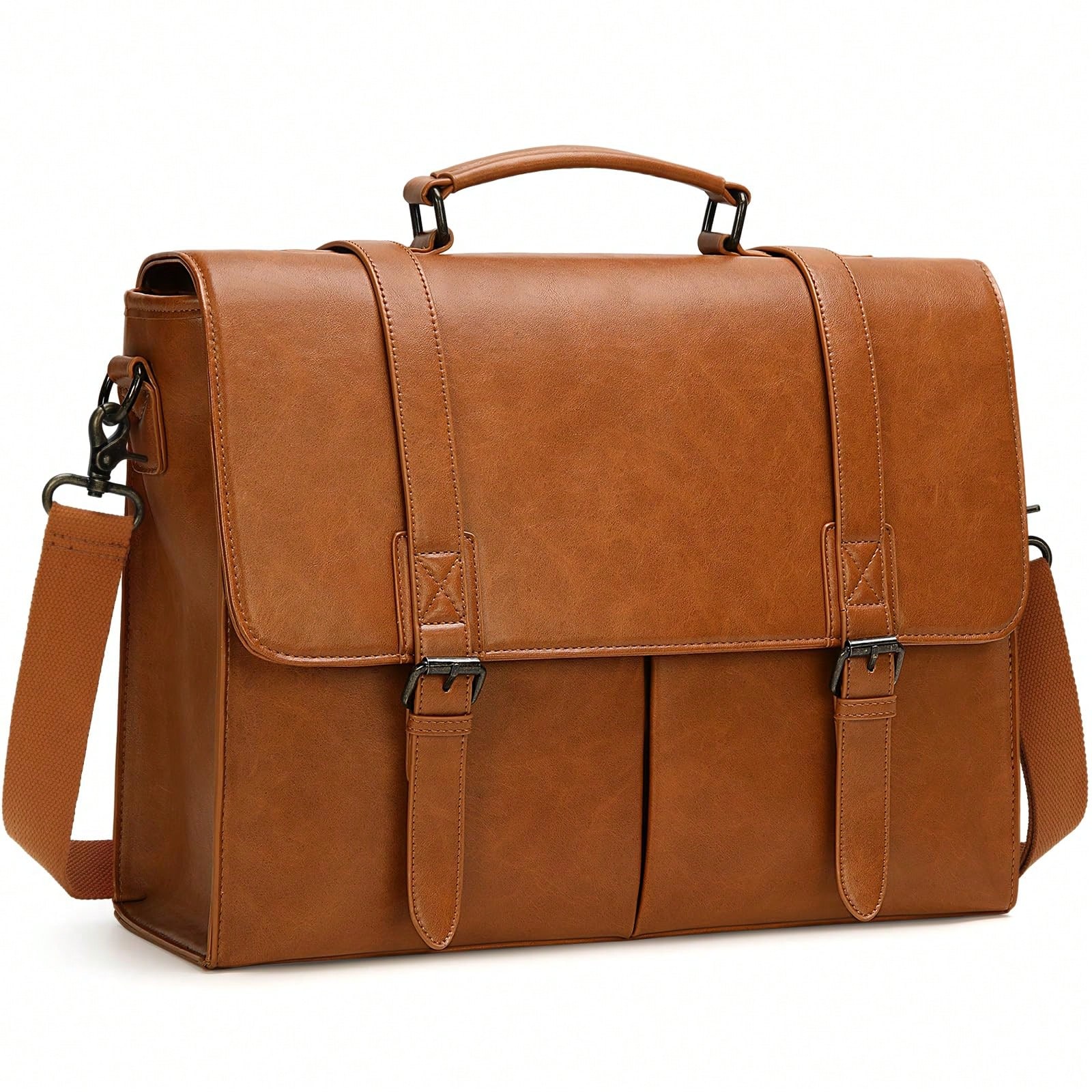 Messenger Bag For Men 15.6 Inc - Leather Work Bag 评论和价格