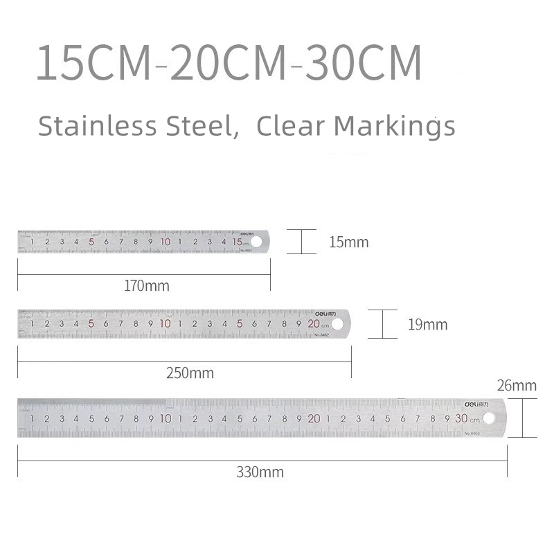 DELI Stainless Steel Ruler 10/ - Leatherwork Ruler 评论和价格