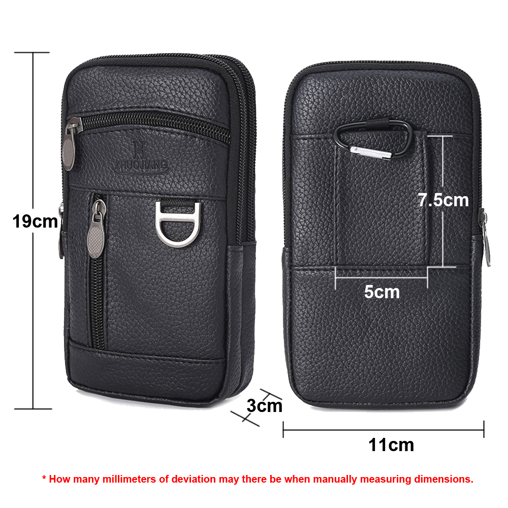 Men Waist Bag Mobile Phone Bag - Leather Work Bag 评论和价格