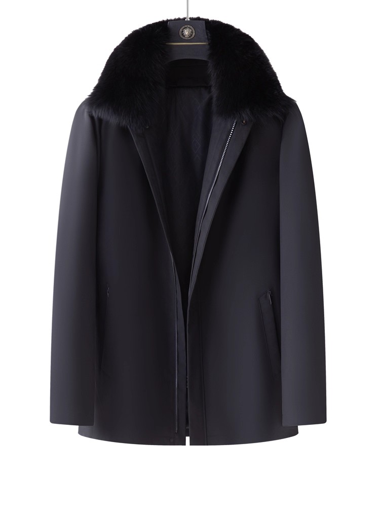 Winter Mens Business Work Real - Leather Work Jacket 评论和价格