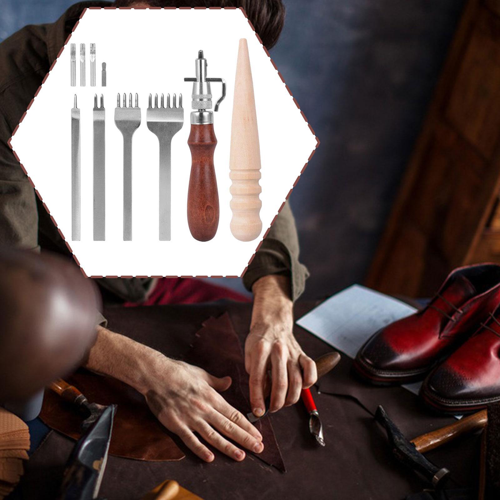Leather Tool Kit,Portable Leat - Beginner Leatherwork Kit 评论和价格