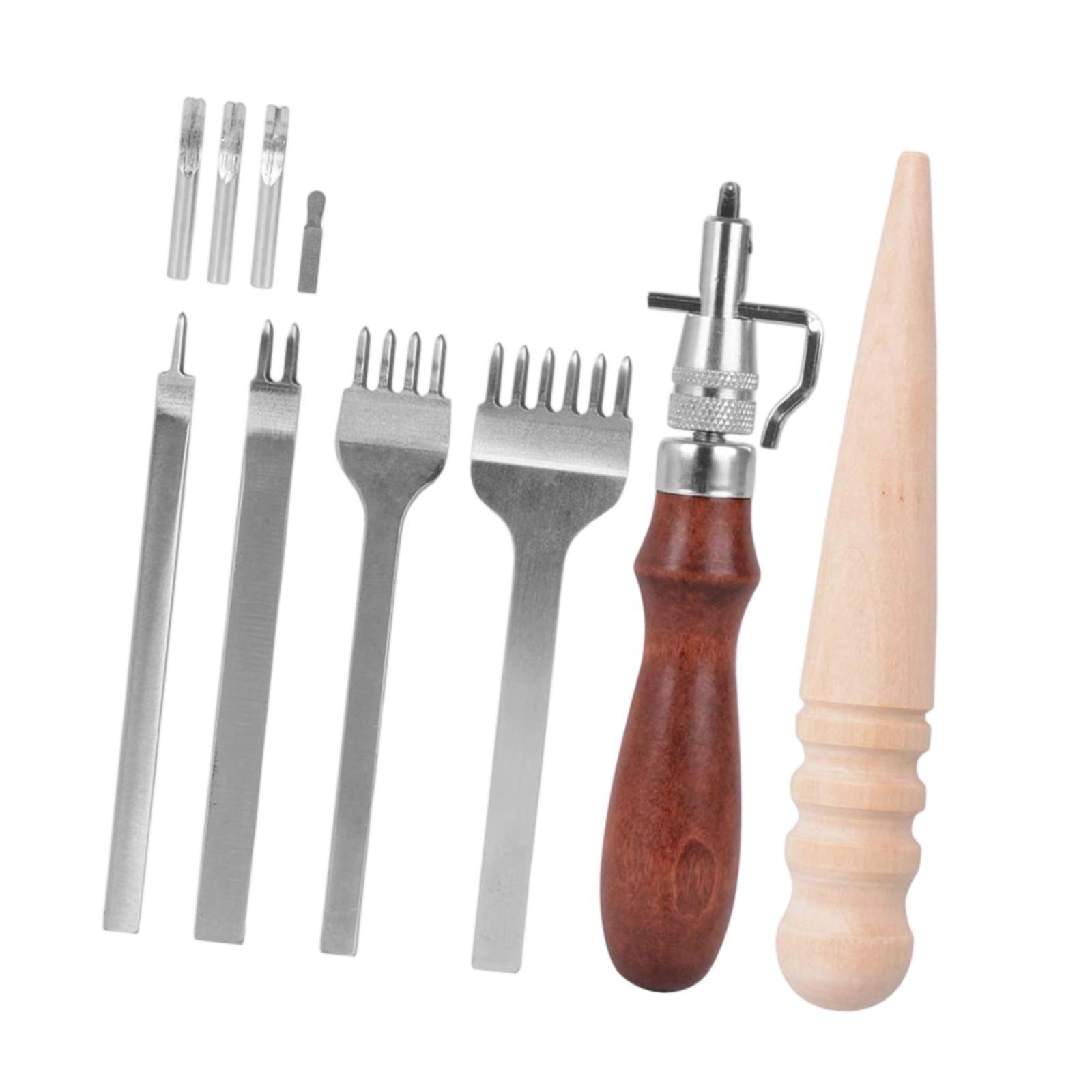 Leather Tool Kit,Portable Leat - Beginner Leatherwork Kit 评论和价格