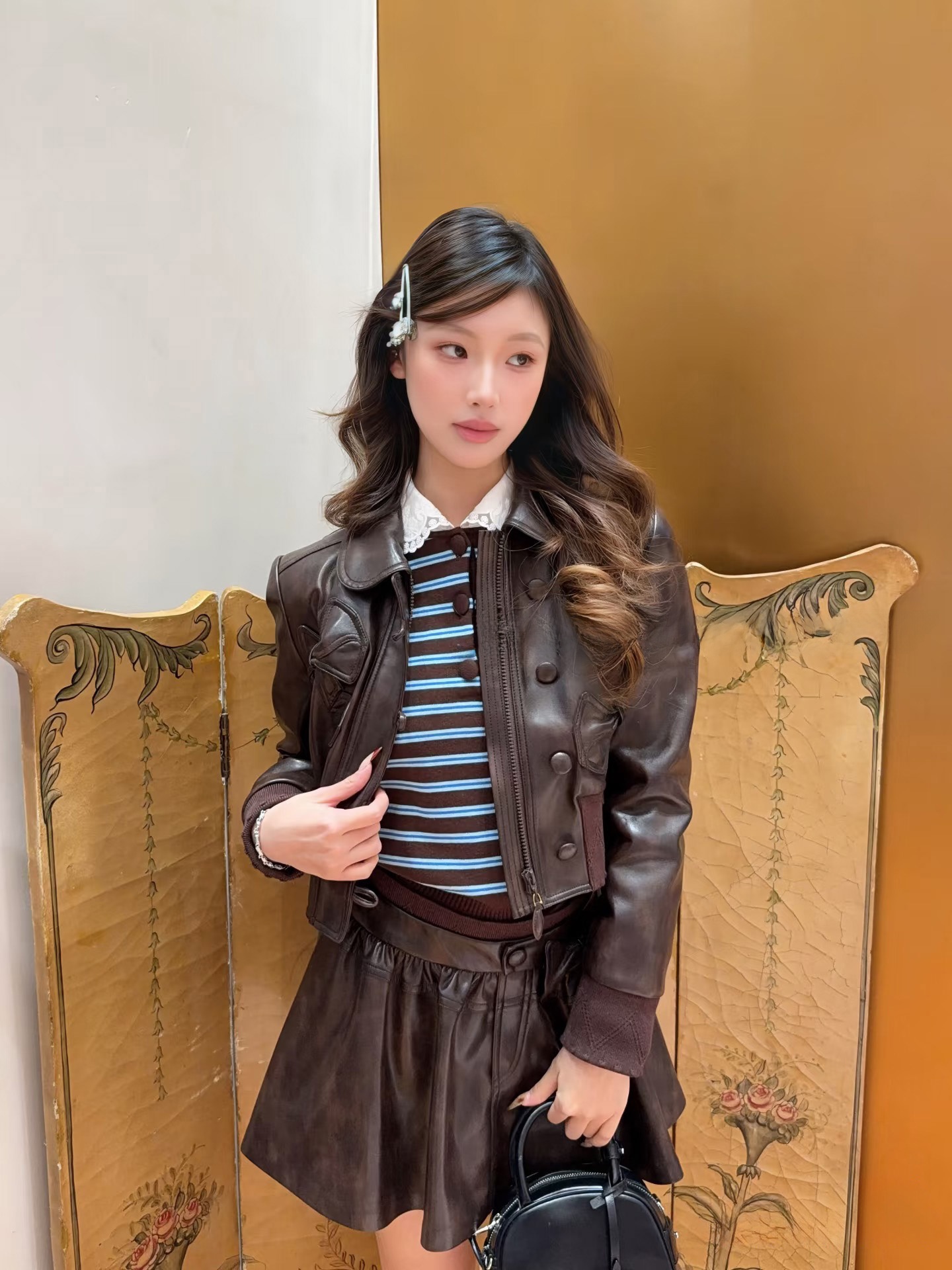 Early Spring Heavy Work Washed - Leather Work Jacket Women'S 评论和价格