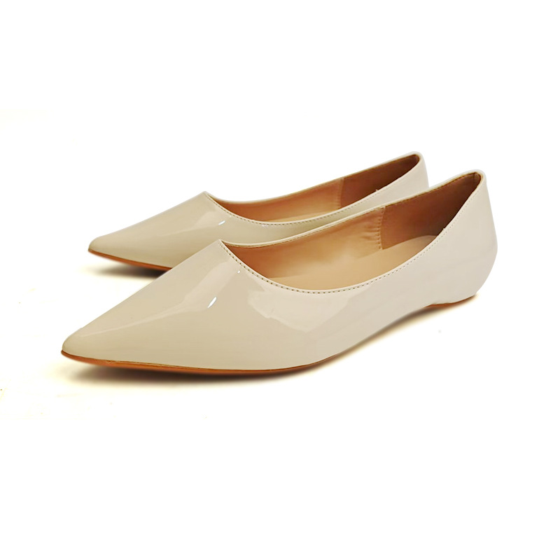 Fashion Black Nude Pointed Fla - Wildes Leatherwork 评论和价格