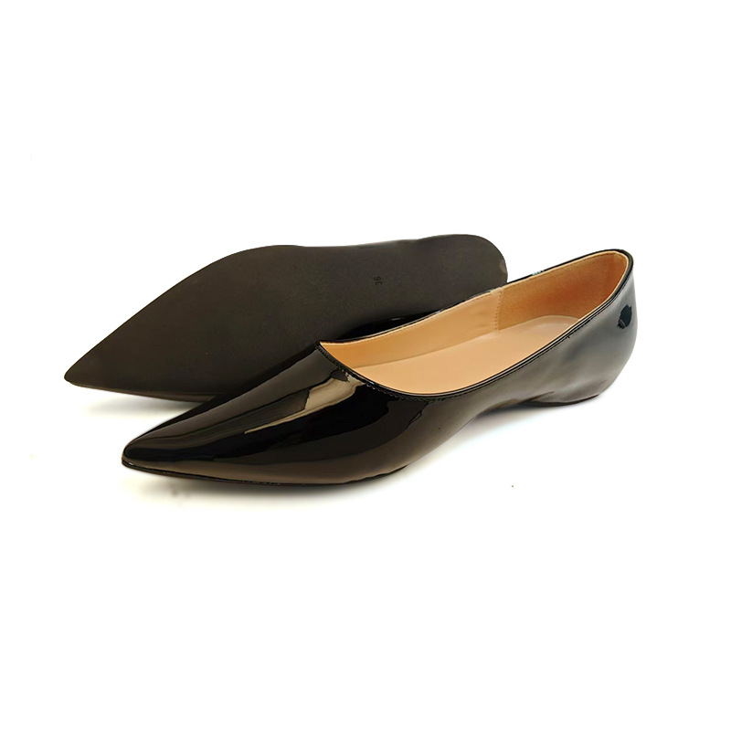 Fashion Black Nude Pointed Fla - Wildes Leatherwork 评论和价格