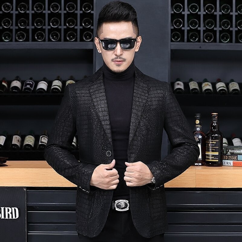 Autumn Business Men Sheepskin  - Leather Work Jacket 评论和价格