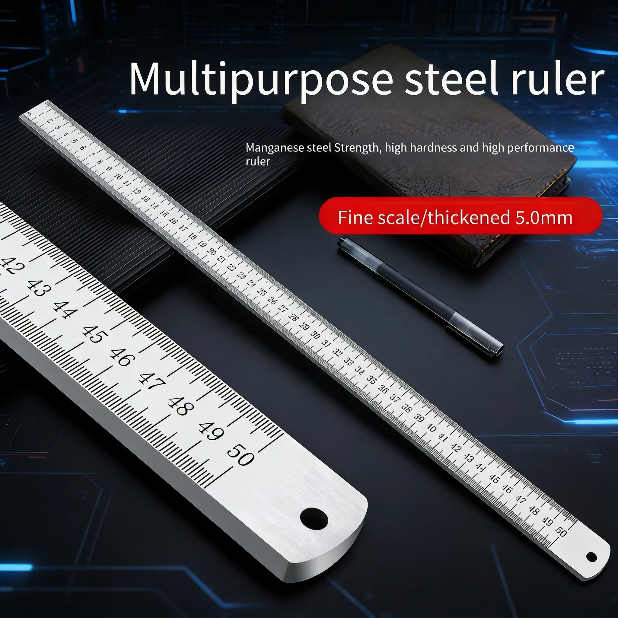 5mm Thick Stainless Steel Rule - Leatherwork Ruler 评论和价格
