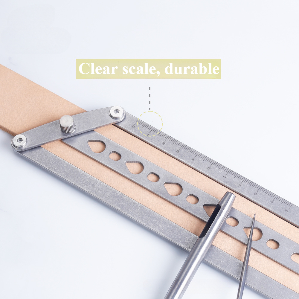 Belt Auxiliary Positioning Pun - Leatherwork Ruler 评论和价格