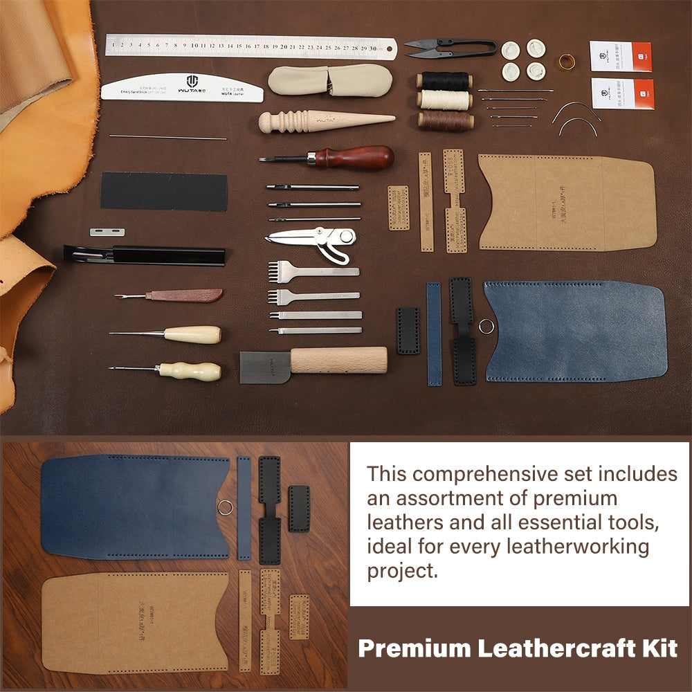 WUTA 63/74PCS Leather Craft Wo - Beginner Leatherwork Kit 评论和价格