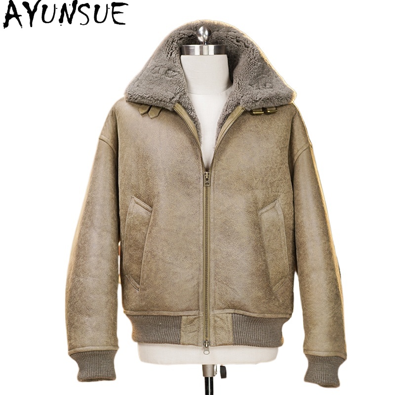 AYUNSUE High-end Natural Fur C - Leather Work Jacket 评论和价格