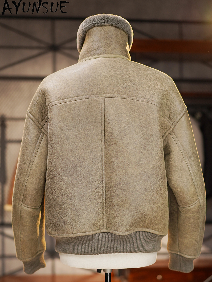 AYUNSUE High-end Natural Fur C - Leather Work Jacket 评论和价格