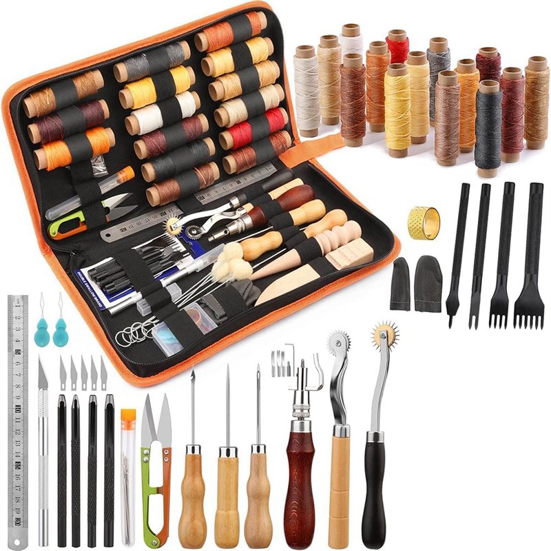 A59Z-Waxed Thread, Groover, Aw - Beginner Leatherwork Kit 评论和价格