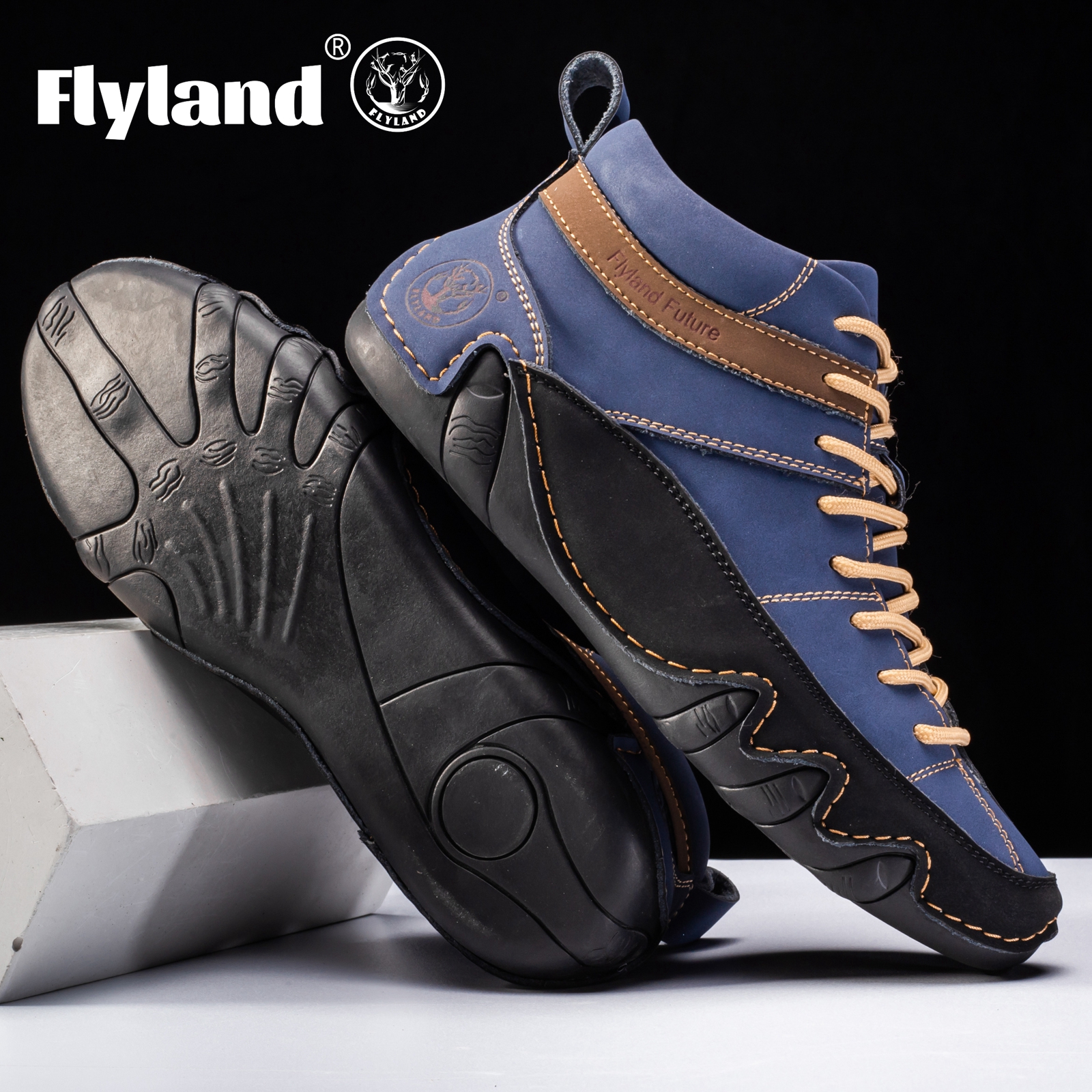 FLYLAND Men'S Fashion Sneaker  - Leatherworking Classic 评论和价格