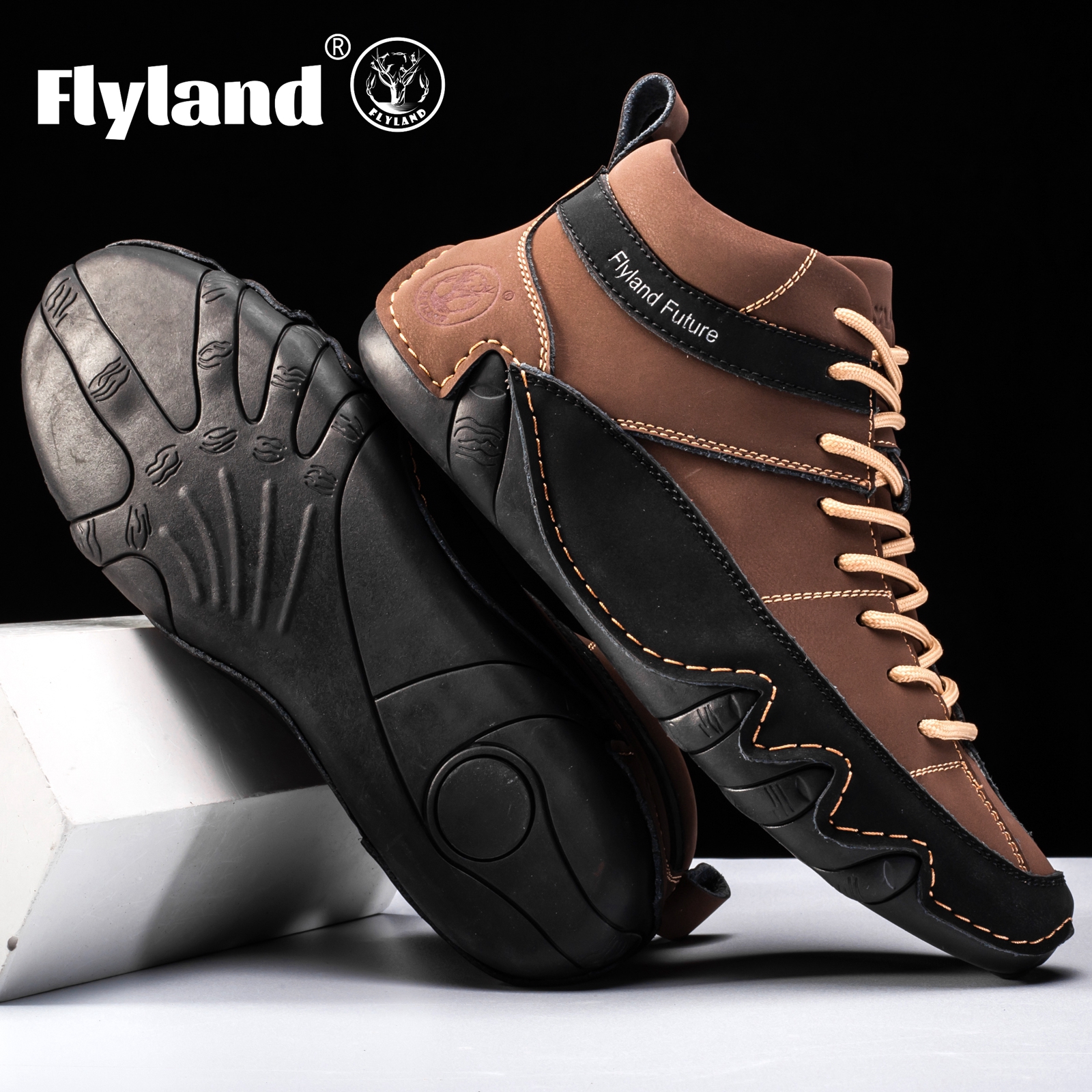 FLYLAND Men'S Fashion Sneaker  - Leatherworking Classic 评论和价格