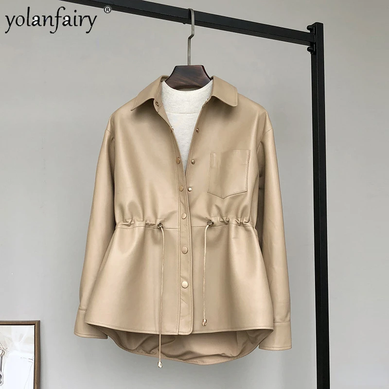 Genuine Leather Jacket Women W - Leather Work Jacket Women'S 评论和价格