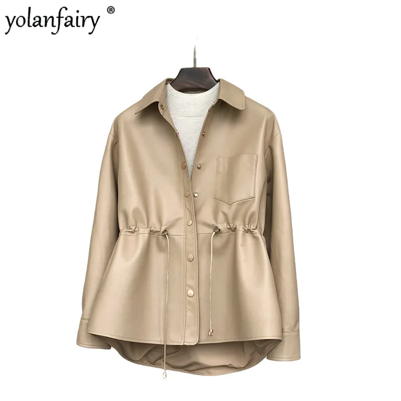 Genuine Leather Jacket Women W - Leather Work Jacket Women'S 评论和价格