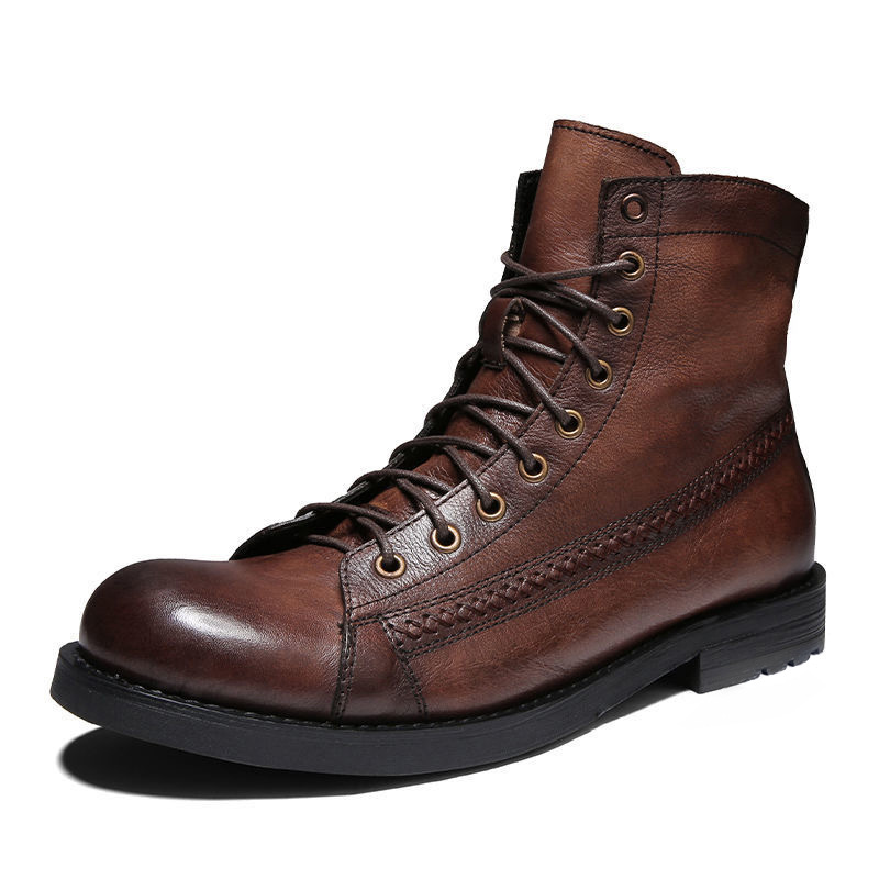 Mens Ankle Boots Classic Handm - Leatherworking Classic 评论和价格