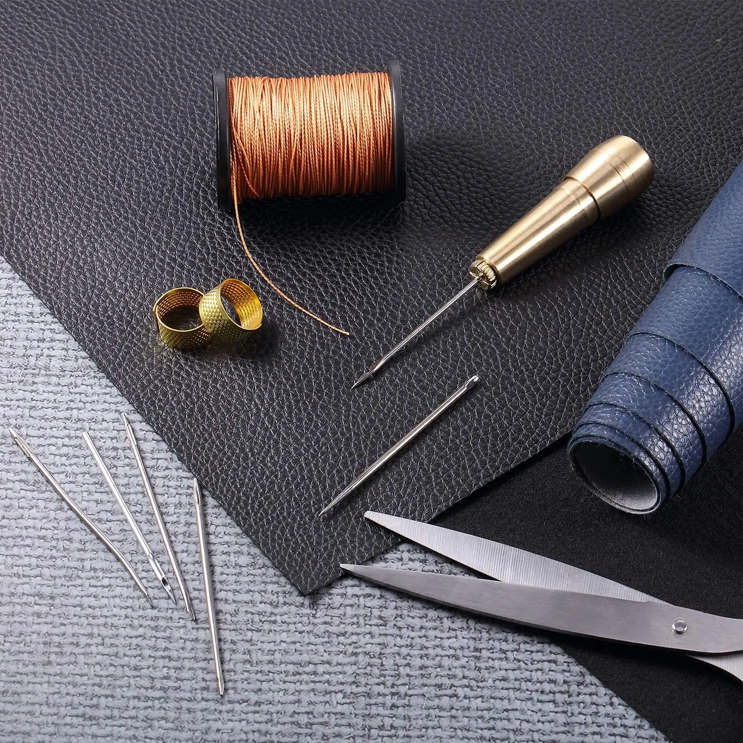 Leather Stitching Kit w/Copper - Leatherwork Kit 评论和价格
