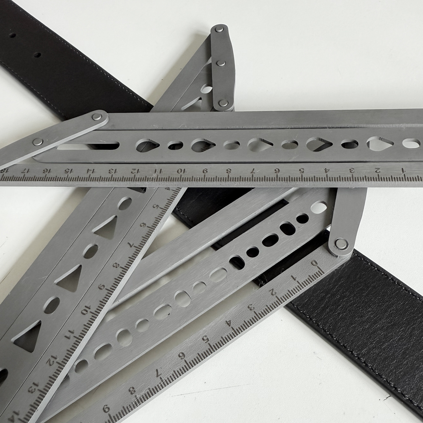 Steel Leather Belt Position Ru - Leatherwork Ruler 评论和价格