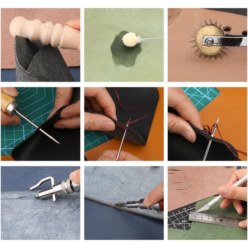 Leather Working Tools Practica - Beginner Leatherwork Kit 评论和价格