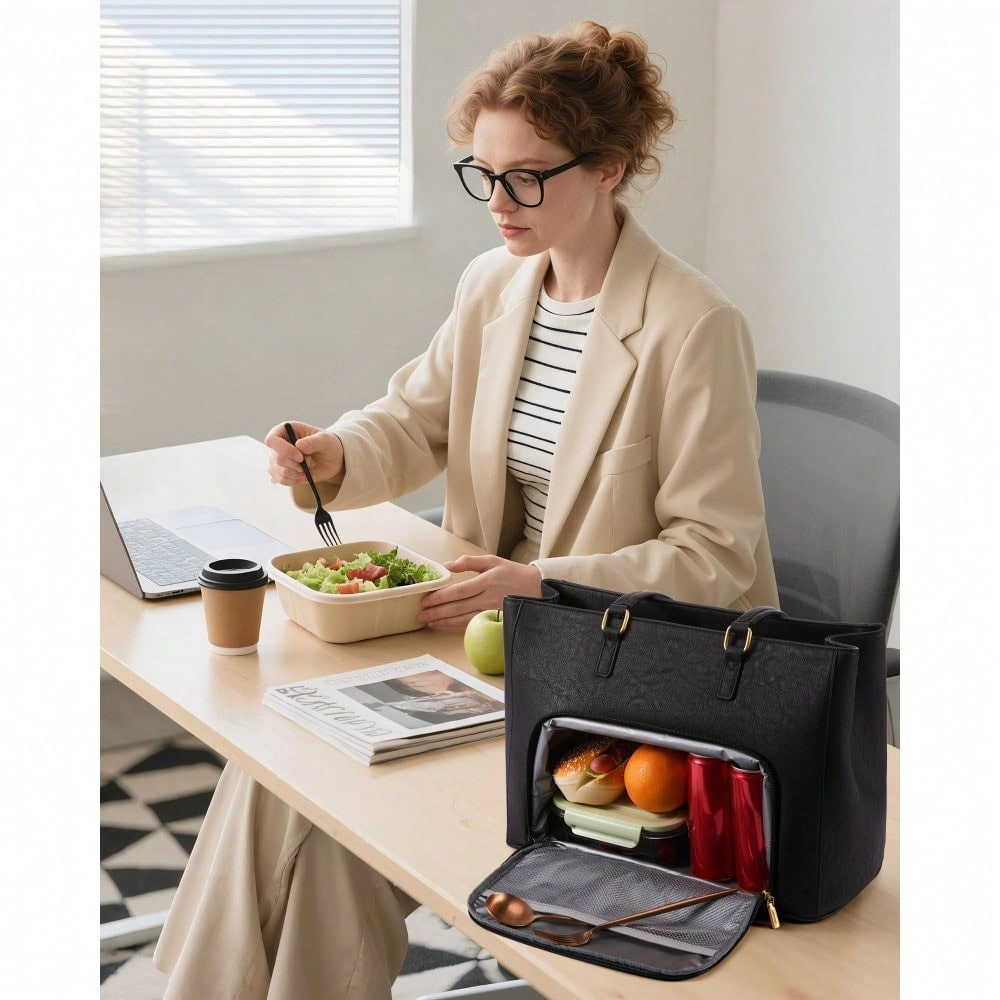Women's Laptop Tote Bag – PU L - Leather Work Bag 评论和价格
