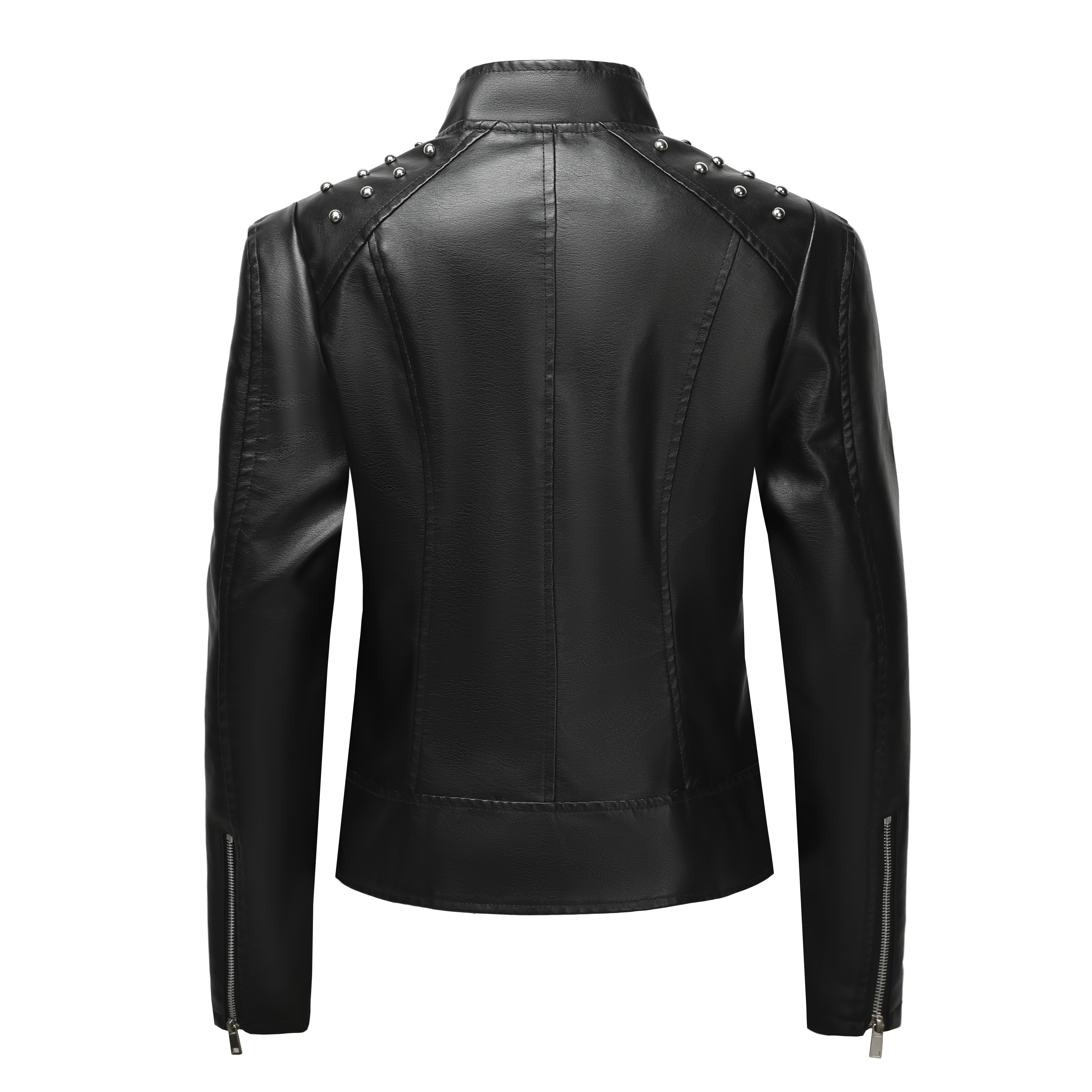 Ladies' PU LeatherJacket Zip-U - Leather Work Jacket Women'S 评论和价格
