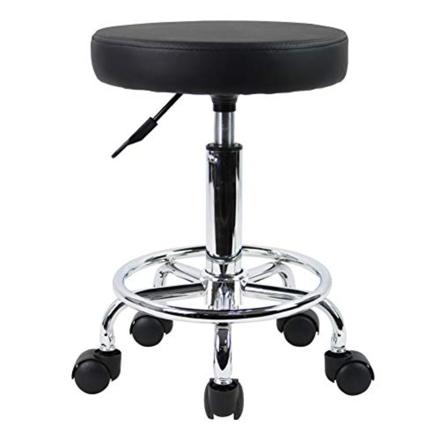 PU Leather Round Rolling Stool - For Leather Work 评论和价格