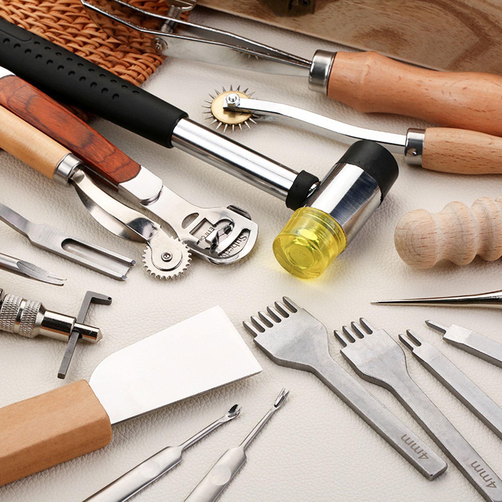 29x PU Leather Working Kit Equ - Beginner Leatherwork Kit 评论和价格