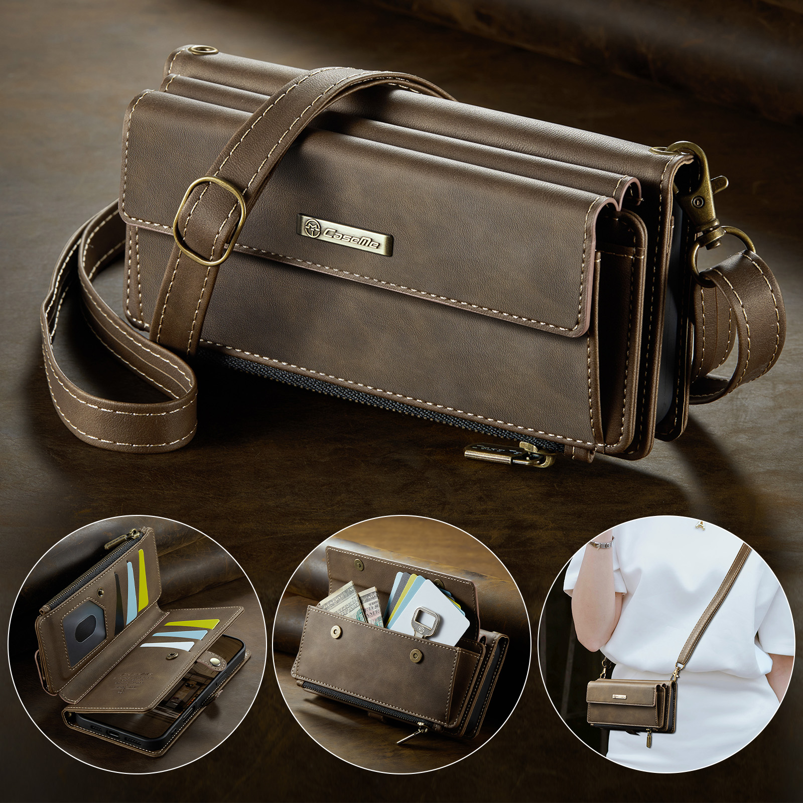 Business Magnetic Card Solt Wa - Leather Work Bag 评论和价格